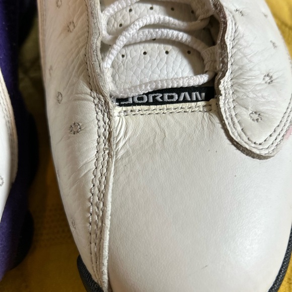 Nike Jordan White and Purple High-Top Athletic Shoes - Picture 2 of 9